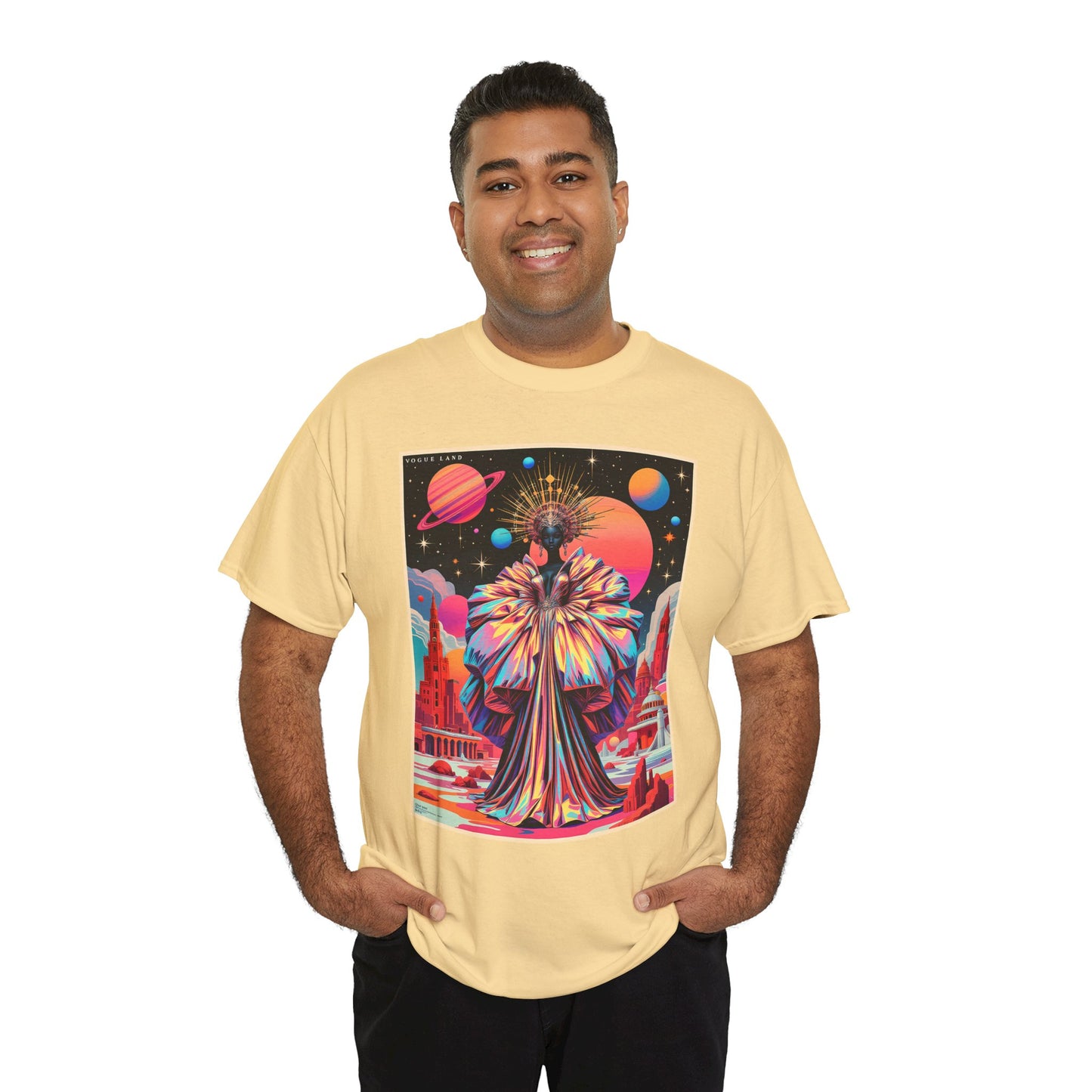 Vogue Land Unisex Heavy Cotton Tee - Colorful Graphic Shirt