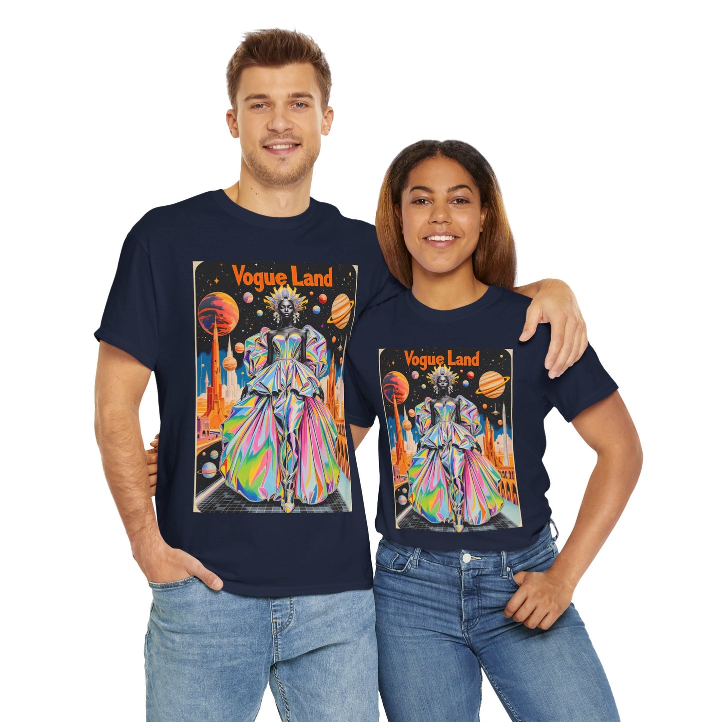 Vogue Land Unisex Heavy Cotton Tee - Colorful Graphic Shirt