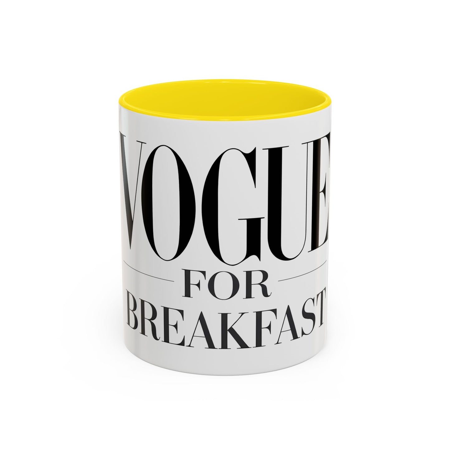VOGUE For Breakfast Coffee Mug - Stylish Drinkware, Perfect for Breakfast, Gift for Coffee Lovers, Trendy Kitchen Decor