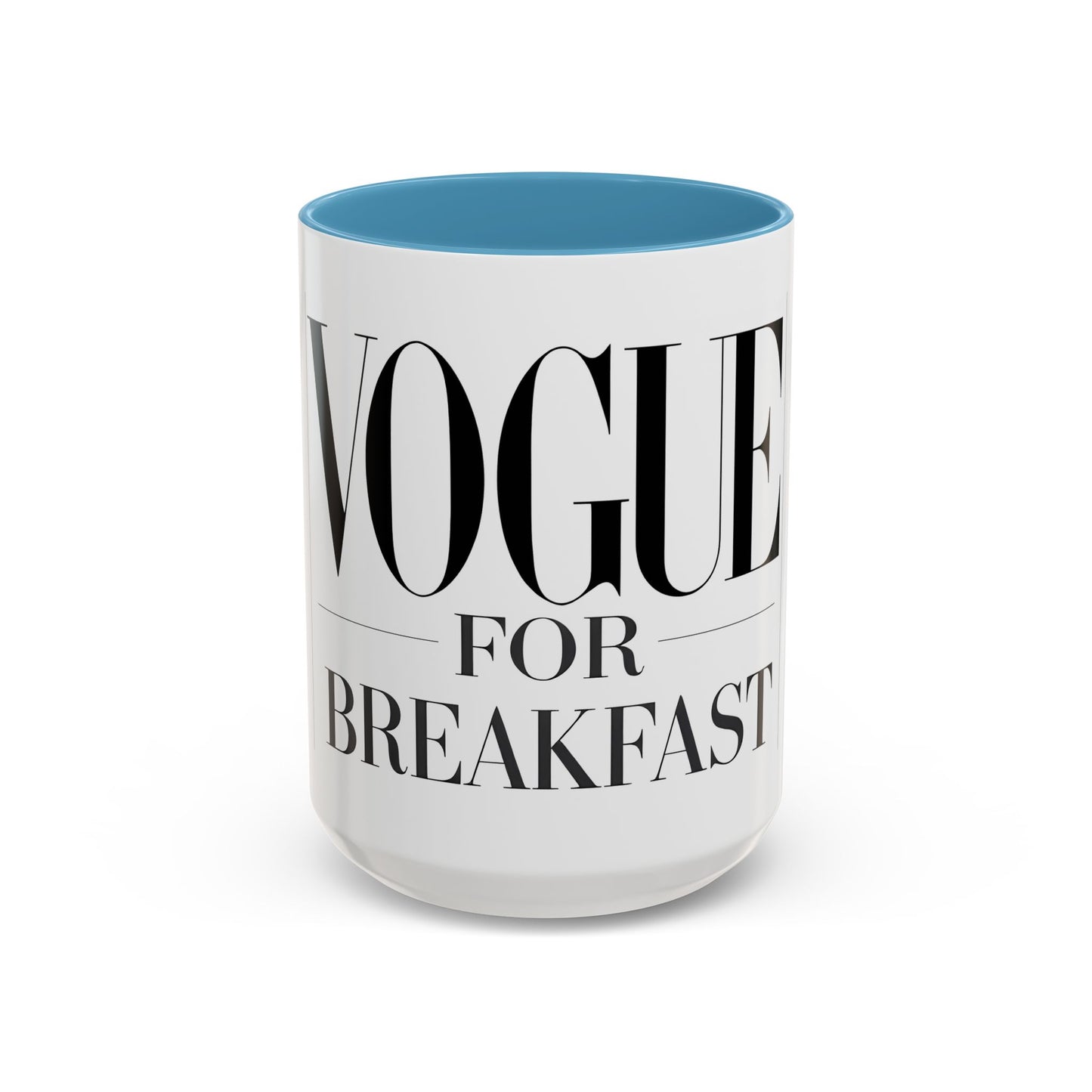 VOGUE For Breakfast Coffee Mug - Stylish Drinkware, Perfect for Breakfast, Gift for Coffee Lovers, Trendy Kitchen Decor