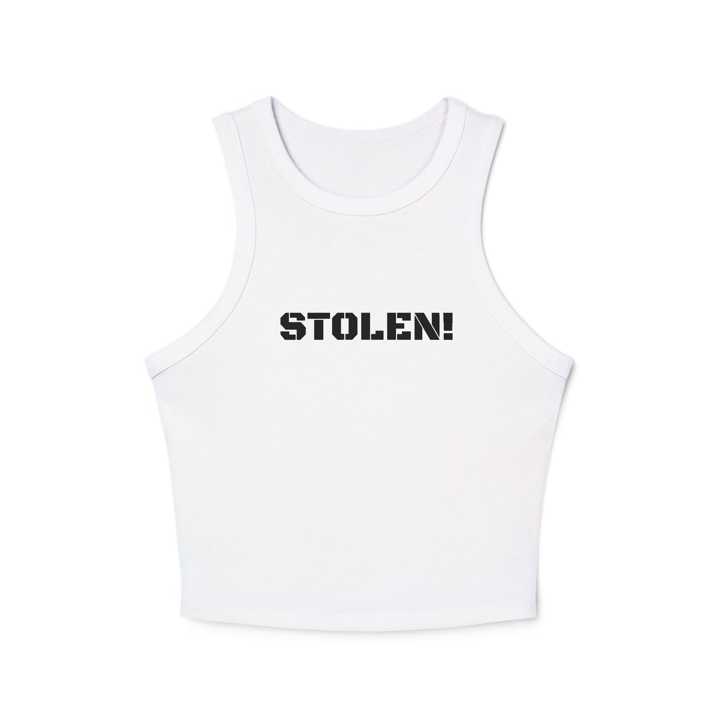"STOLEN!" Women's Micro Rib Racer Tank Top