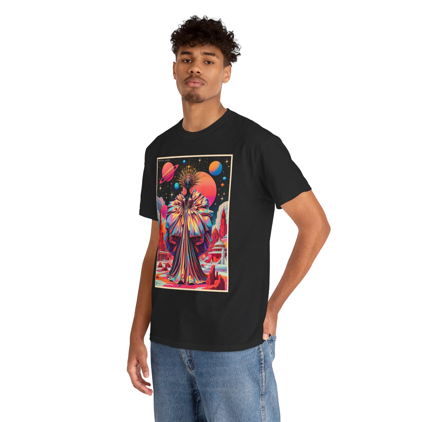 Vogue Land Unisex Heavy Cotton Tee - Colorful Graphic Shirt